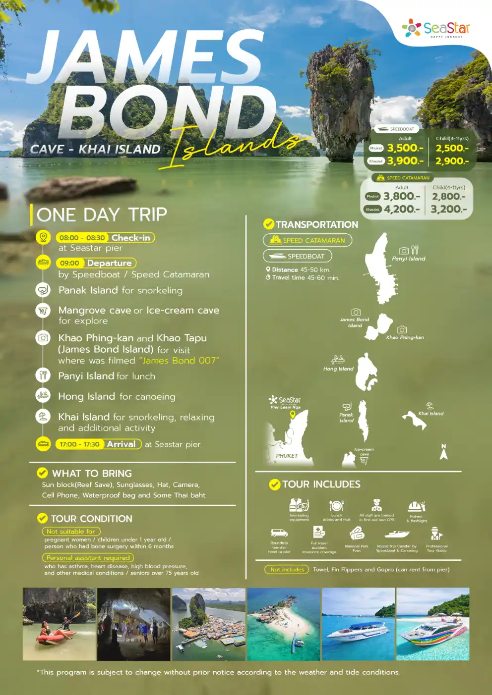 One Day James Bond Island Tour Sea Star by 2 Storey Speed Catamaran 1